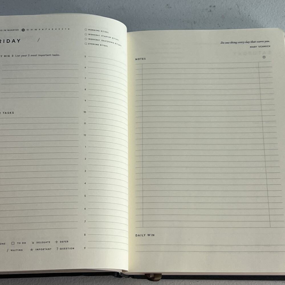 The Double Win Planner Black Hardcover Notebook 9.5 x 6" - Picture 5 of 9